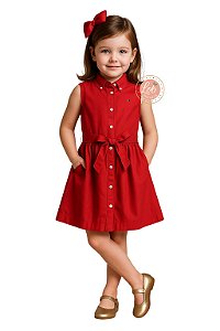 Vestido Infantil Tommy Hilfiger Vermelho
