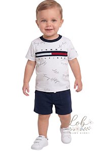 Conjunto Bebê Tommy Hilfiger Camiseta e Short