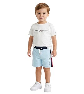 Bermuda em Moletom Tommy Hilfiger - Azul Claro