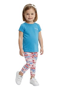 Conjunto Infantil Tommy Hilfiger camiseta e Legging Estampada