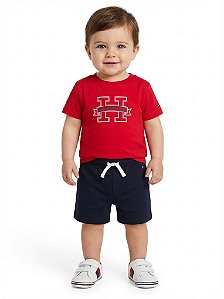 Conjunto Bebê Tommy Hilfiger Camiseta e Shorts