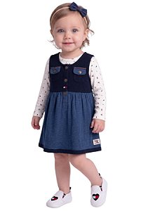 Conjunto Bebê Tommy Hilfiger – Body Floral e Salopete