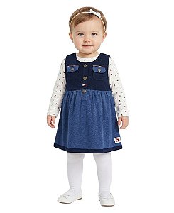 Conjunto Bebê Tommy Hilfiger – Body Floral e Salopete