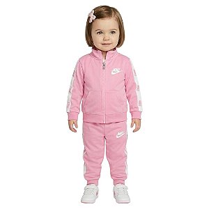 Agasalho Infantil Nike – Jaqueta com Zíper e Calça Jogger rosa