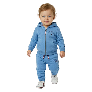 Conjunto Bebe Tommy Hilfiger – Moletom com Capuz azul