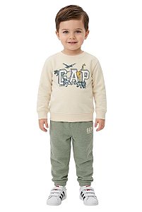 Conjunto Infantil GAP em Moletinho Dinossauro