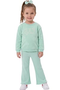 Conjunto Infantil GAP em Moletinho Verde