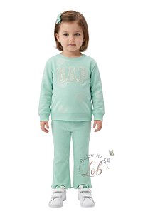 Conjunto Infantil GAP em Moletinho Verde