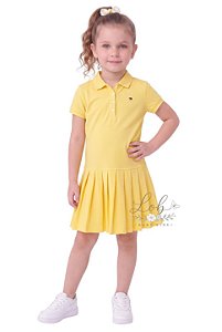 Vestido Infantil Tommy Hilfiger Polo Amarelo