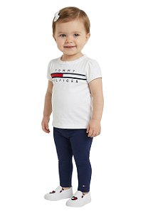 Legging Bebê Tommy Hilfiger Azul Marinho