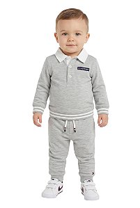 Conjunto Bebê Tommy Hilfiger Pique Gola Polo
