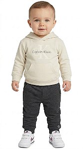 Conjunto Bebê Calvin Klein Moletom com Capuz