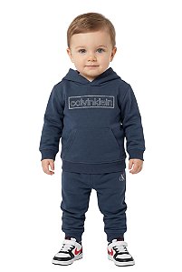Conjunto Bebê Calvin Klein Moletom com Capuz