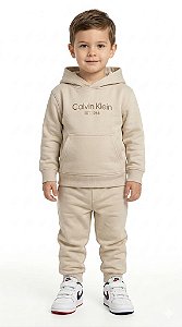 Conjunto Infantil Calvin Klein Moletom com Fleece