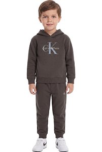 Conjunto Infantil Calvin Klein Moletom Cinza