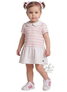 Vestido Bebê Tommy Hilfiger Gola Peter Pan