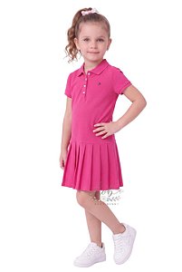 Vestido Infantil Tommy Hilfiger Polo Rosa