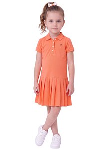 Vestido Infantil Tommy Hilfiger Polo Laranja