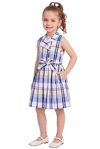 Vestido Infantil Tommy Hilfiger Xadrez em Algodão