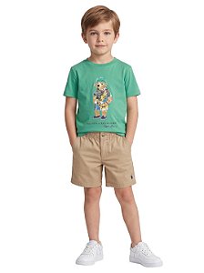 Camiseta Infantil Polo Ralph Lauren Polo Bear Verde