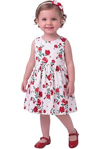 Vestido Bebê Carter’s Floral em Algodão Acetinado