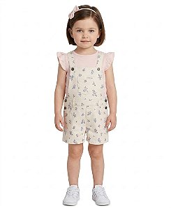 Conjunto Infantil Jardineira e Camiseta Calvin Klein Jeans