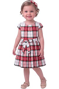 Vestido Infantil Carter’s Xadrez com Laço