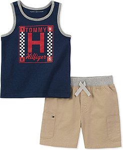 Conjunto com regata com Bermuda Tommy