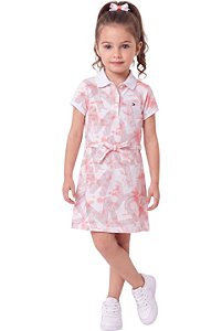 Vestido Infantil Tommy Hilfiger Polo Piquet Tide Day