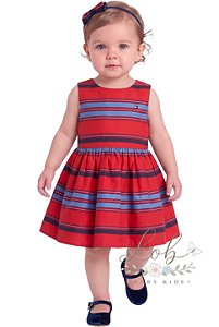 Vestido Festa Bebê Tommy Hilfiger Acetinado