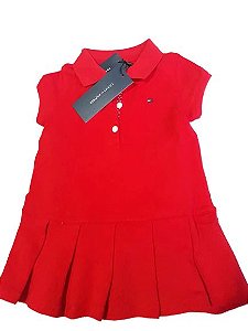 vestido infantil tommy gola polo