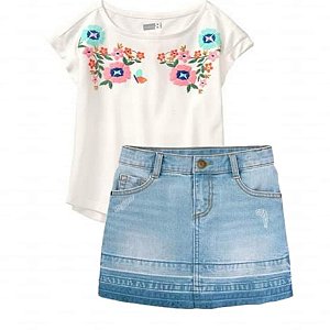 Conjunto com saia Crazy8