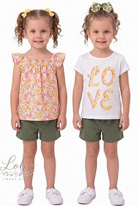 Conjunto Infantil Carter’s 3 Peças Floral Love