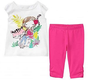 Conjunto com Capri e camiseta Gymboree