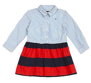 Vestido Tommy Hilfiger listras Bebe