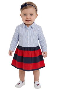 Vestido Tommy Hilfiger listras Bebe
