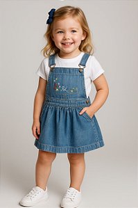 Jardineira Jeans Ralph Lauren Infantil