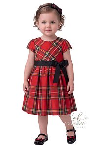 Vestido Bebê Polo Ralph Lauren Festa Xadrez