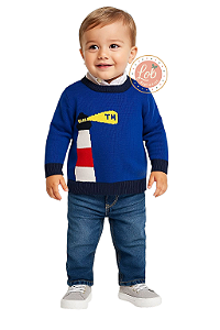 Sueter Baby  em tricô Tommy Hilfiger
