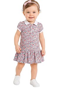 Vestido Bebê Ralph Lauren Floral Algodão
