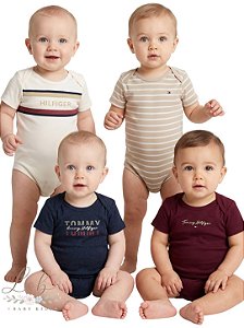 Kit 4 Bodys Bebê Tommy Hilfiger – Manga Curta