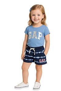 Shorts moletom logo Gap