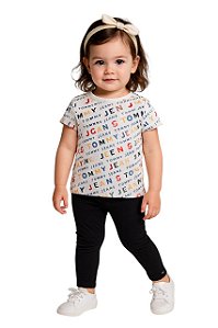 Conjunto legging e Camiseta  Letras Tommy Hilfiger