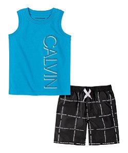 Conjunto com regata e Bermuda Calvin Klein Jeans