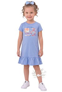Vestido Infantil Polo Ralph Lauren Azul