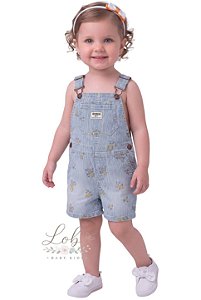 Jardineira Infantil OshKosh – Listrada com Estampa Floral