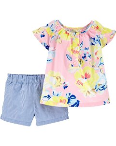 Conjunto Floral baby Carters