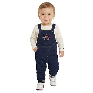 Jardineira Jeans Bebê Tommy Hilfiger