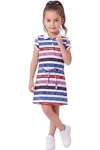Vestido Infantil Tommy Hilfiger Polo Estampa Logo