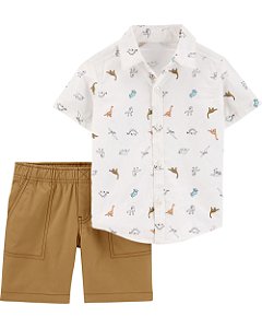 Conjunto Carters camisa dinossauros